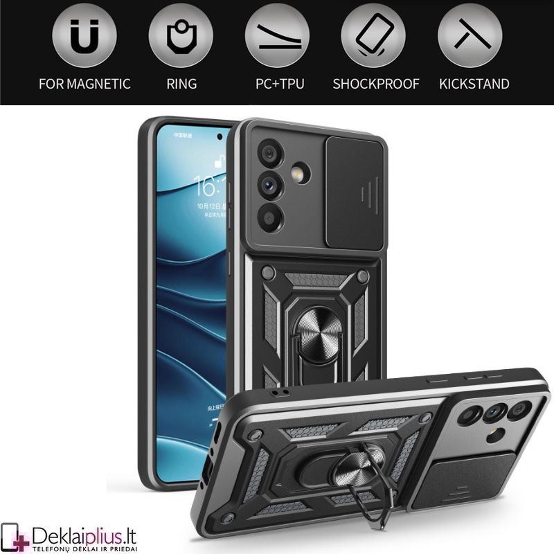 5in1 smūgiams atsparus dėklas su žiedu ir kameros apsauga (Samsung Galaxy A56 5G) 5in1 smūgiams atsparus dėklas su žiedu ir kameros apsauga (Samsung Galaxy A56 5G)